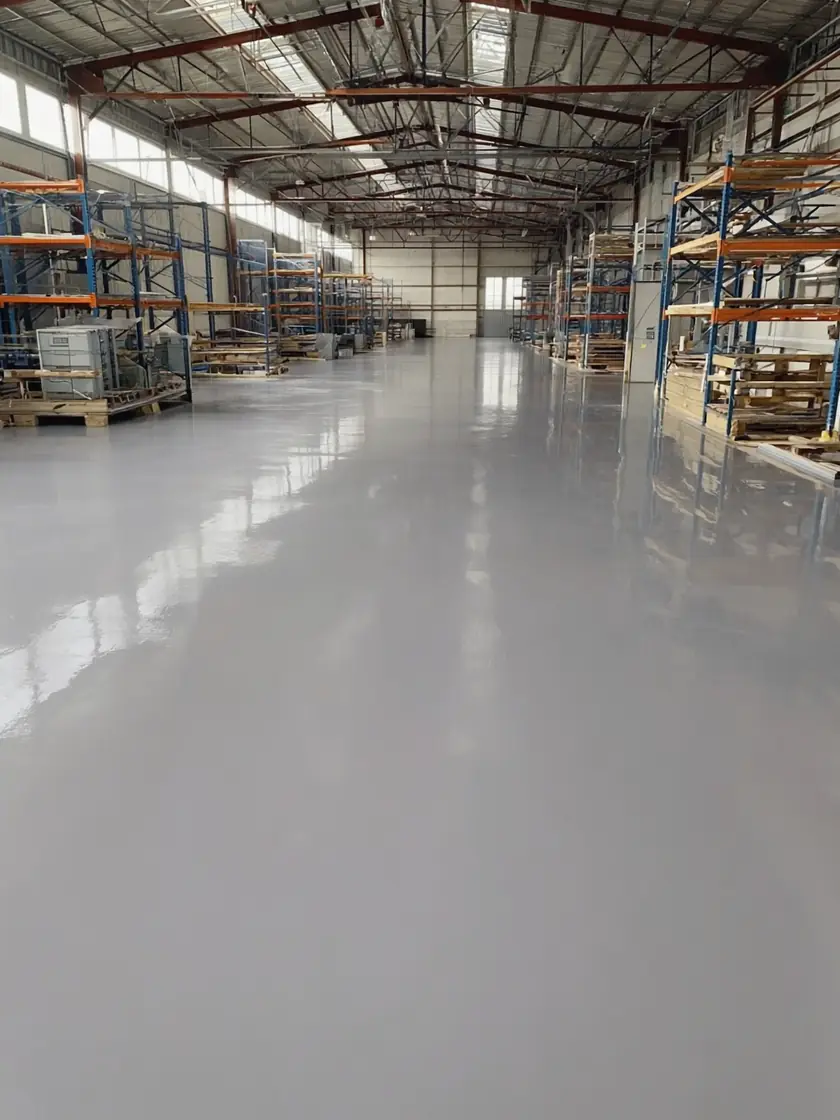 Warehouse painting: resin floor