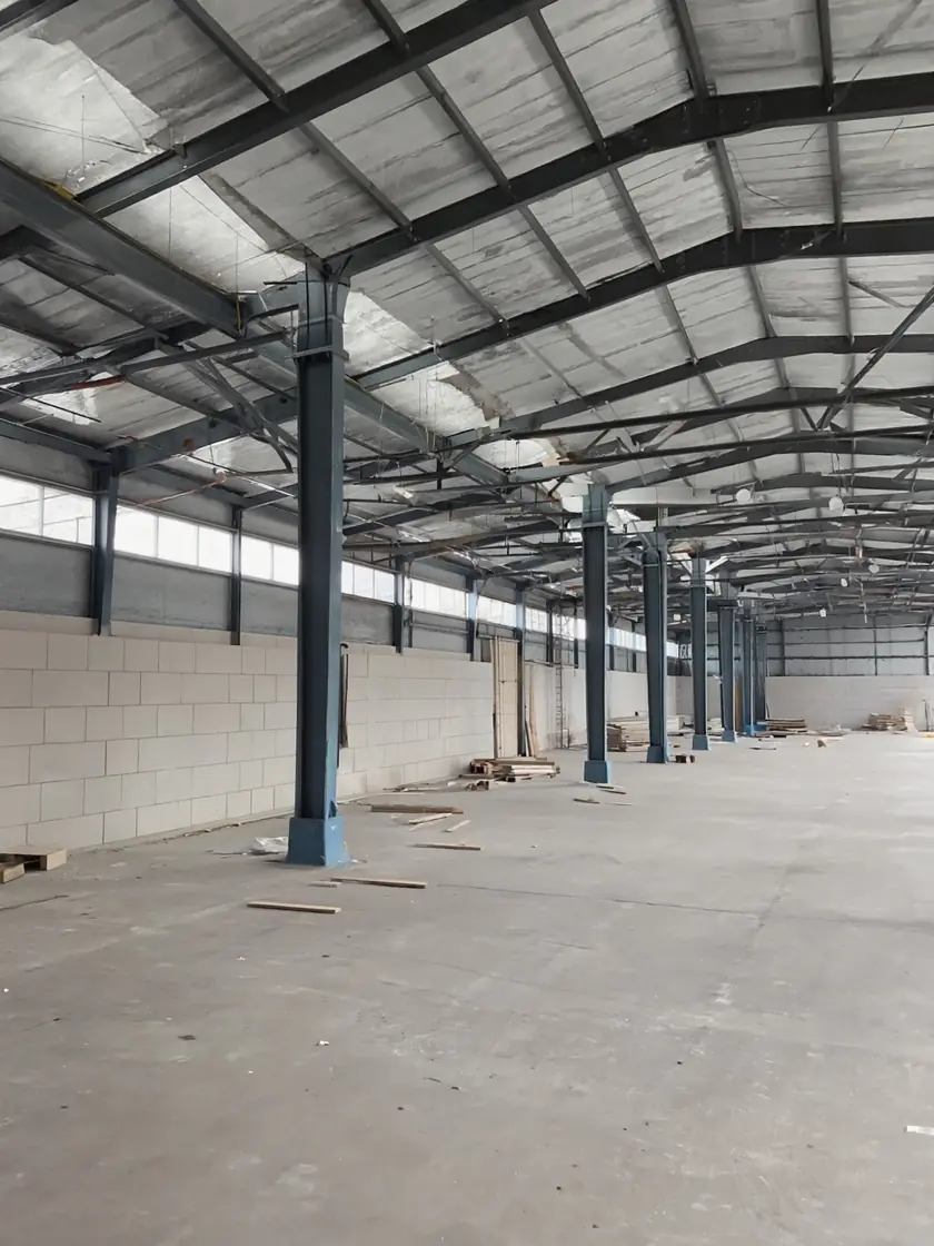 Warehouse Painting — freshly sprayed finish